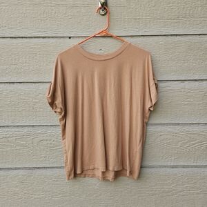 Banana Republic light orange Timeless short sleeve boxy tee small